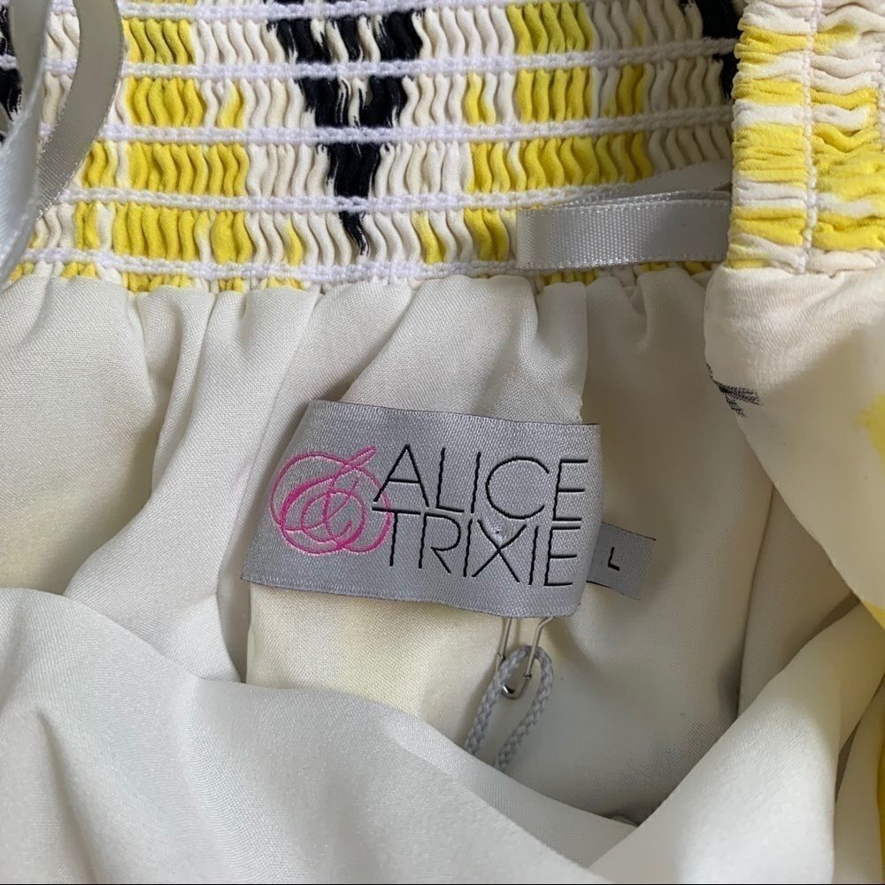 ALICE & TRIXIE SILK STRAPLESS SUMMER DRESS - Picture 6 of 7